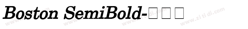 Boston SemiBold字体转换